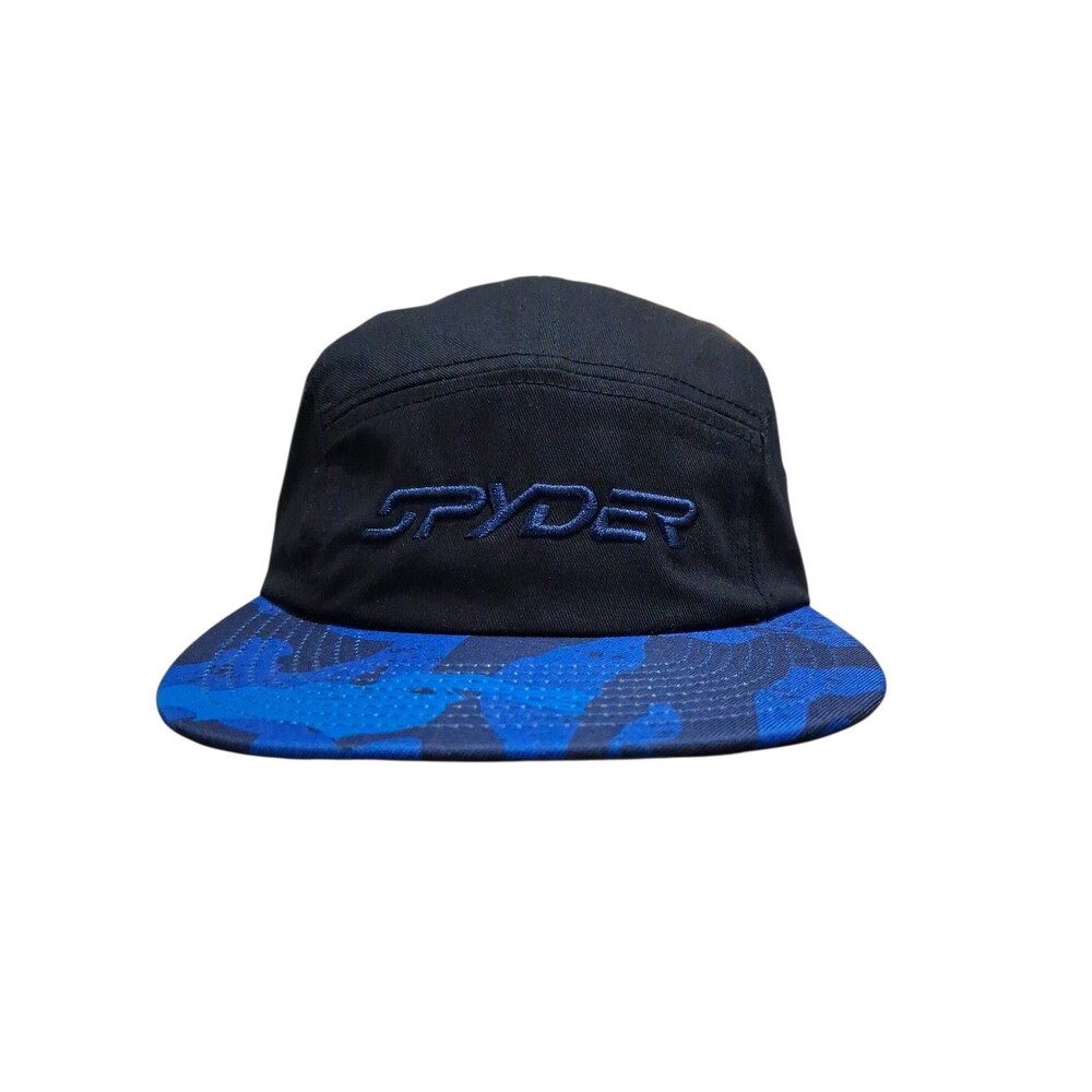 Spyder Black Blue United States US Team Olympics Patch Adjustable Hat